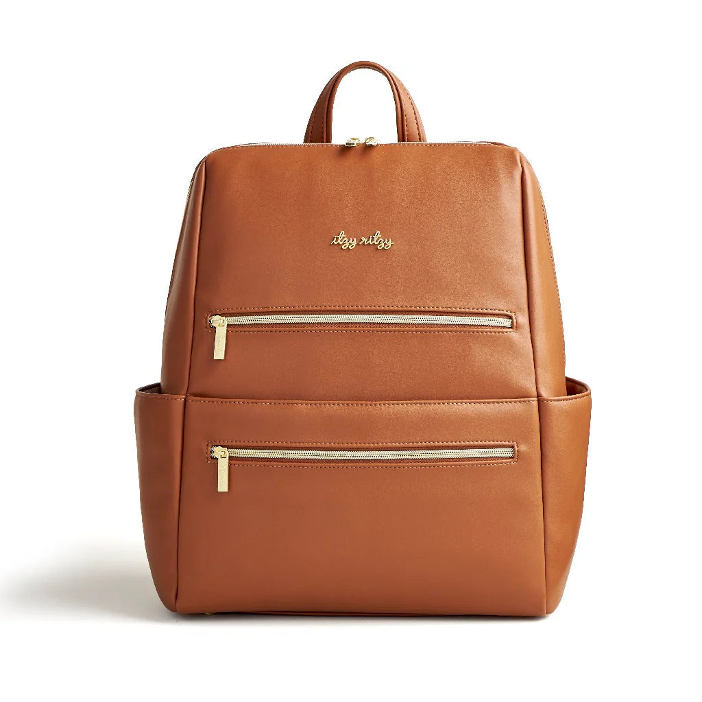 Eras Backpack Diaper Bag Cognac