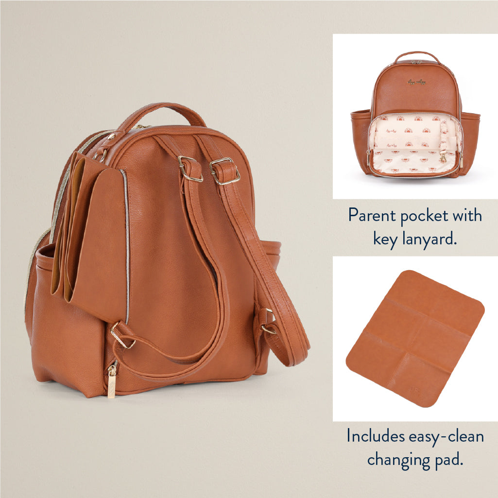 Itzy Mini Plu Diaper Bag Cognac