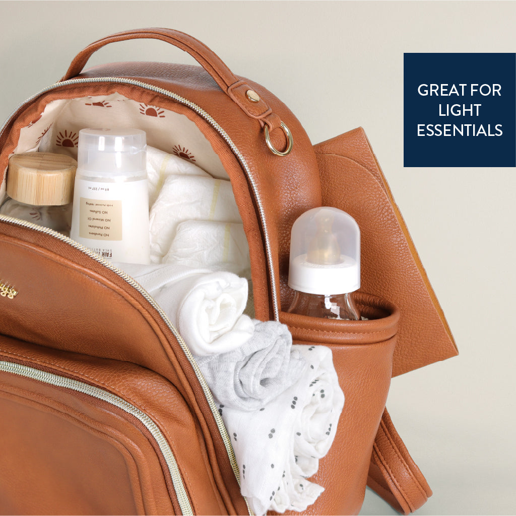 Itzy Mini Plu Diaper Bag Cognac