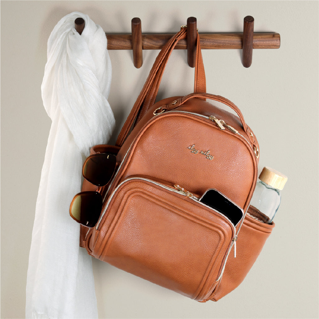 Itzy Mini Plu Diaper Bag Cognac