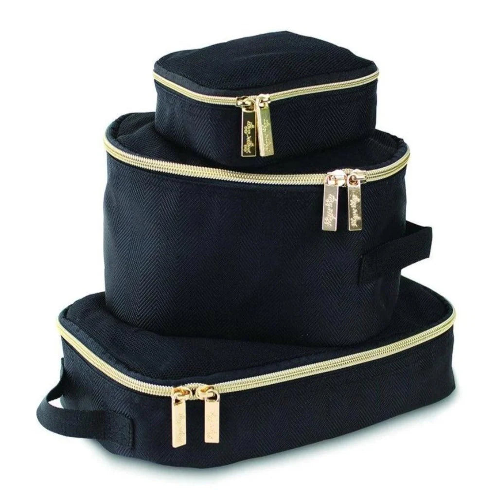 Packing Cubes Black and Gold