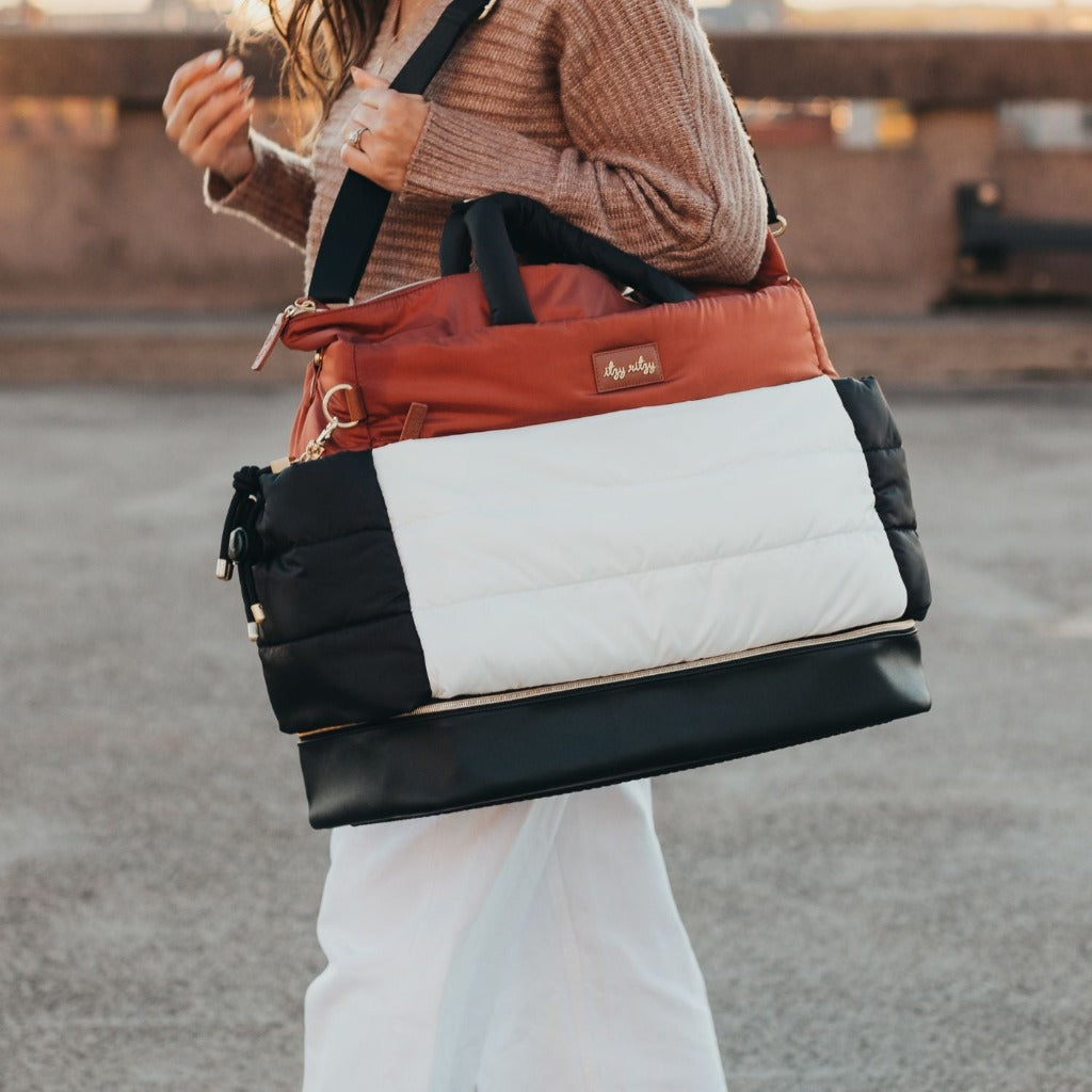 Dream Weekender Diaper Bags Coffee and Cream
