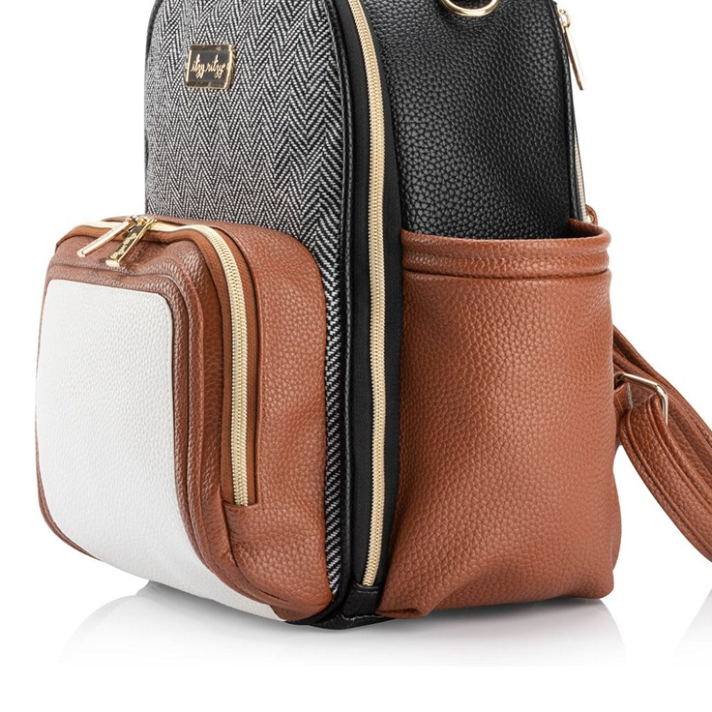 Itzy Mini Plu Diaper Bag Coffee and Cream