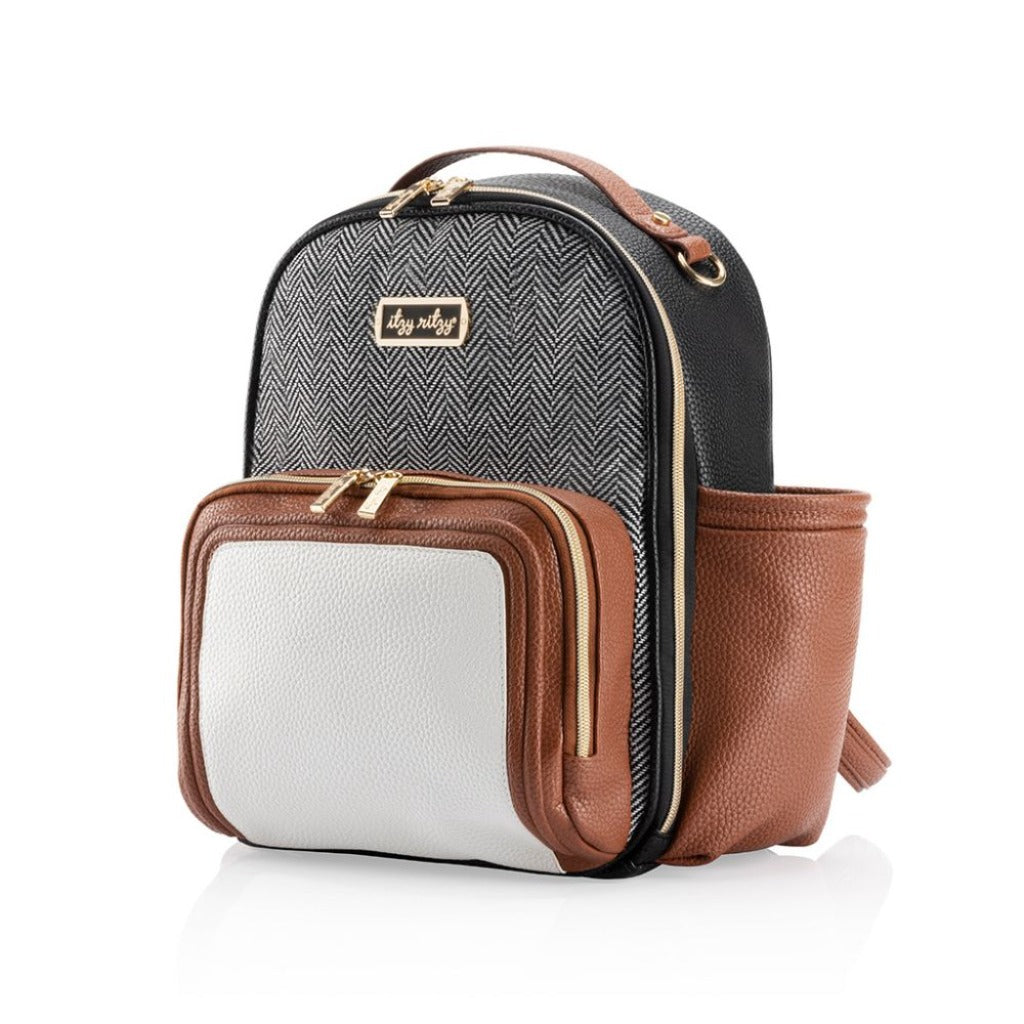 Itzy Mini Plu Diaper Bag Coffee and Cream