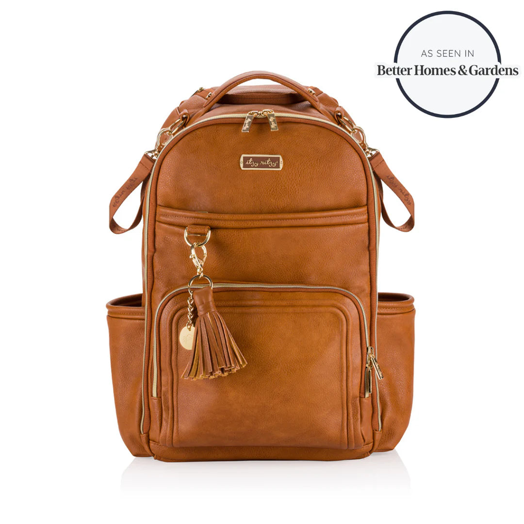 Boss Plus™ Bag Backpack Diaper Bag Cognac