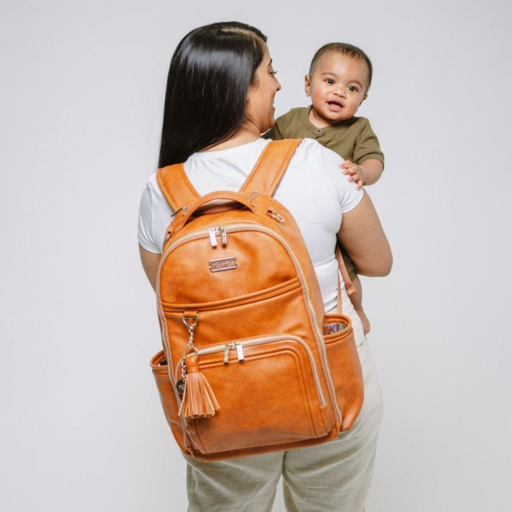 Boss Plus Bag Backpack Diaper Bag Cognac
