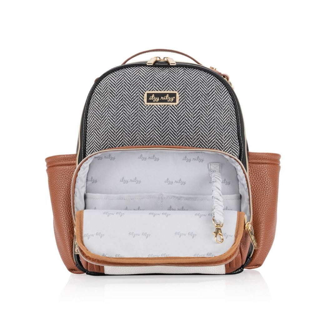 Itzy Mini Plu Diaper Bag Coffee and Cream