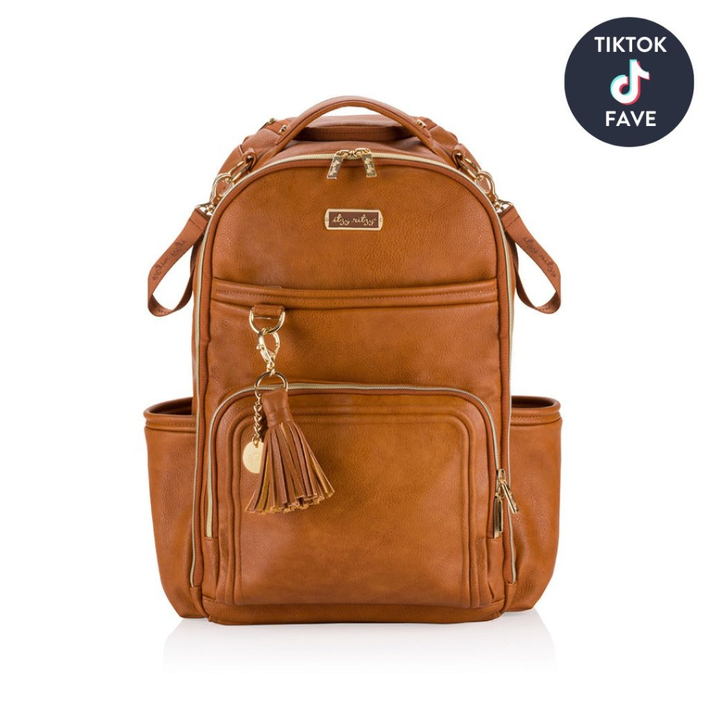 Boss Plus™ Bag Backpack Diaper Bag Cognac