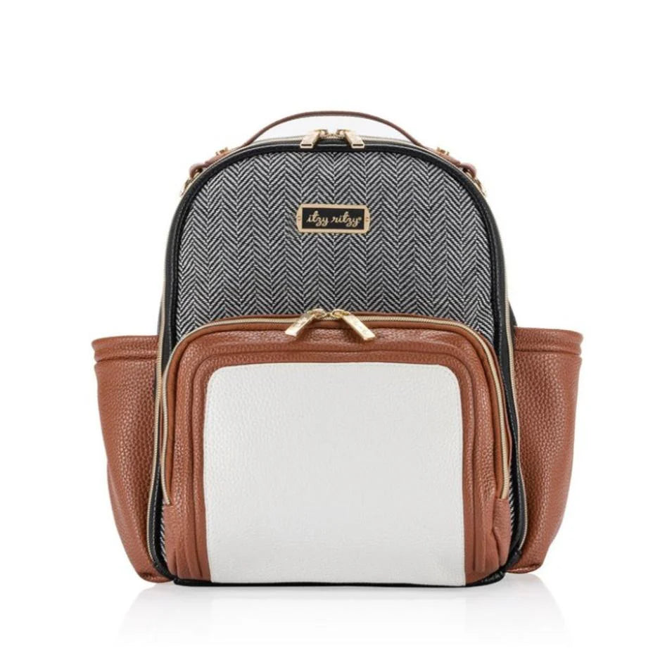 Itzy Mini Plu Diaper Bag Coffee and Cream