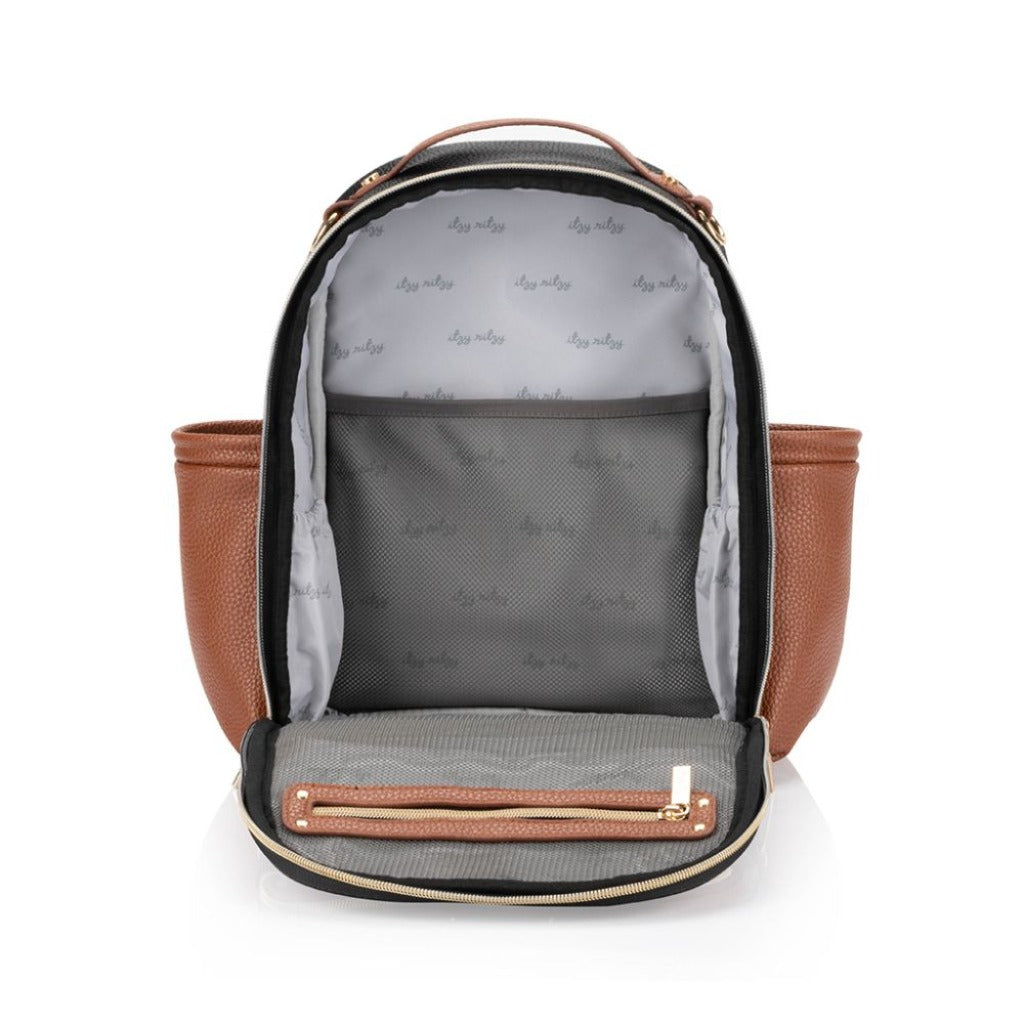Itzy Mini Plu Diaper Bag Coffee and Cream