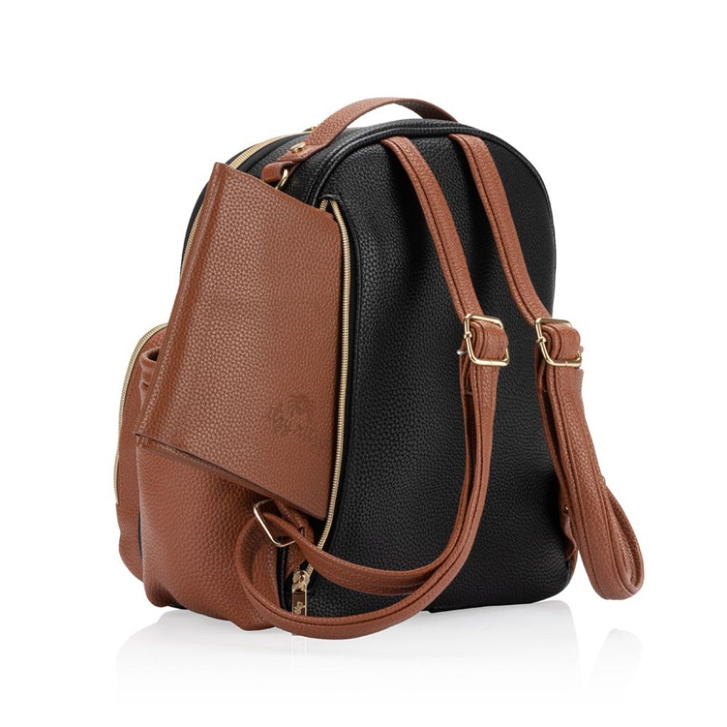 Itzy Mini Plu Diaper Bag Coffee and Cream