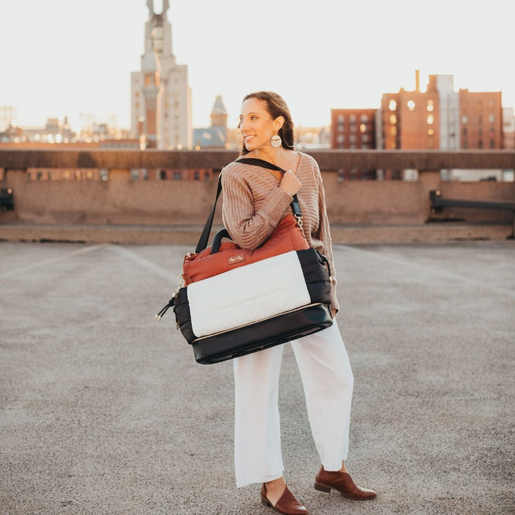 Dream Weekender Diaper Bags Coffee and Cream