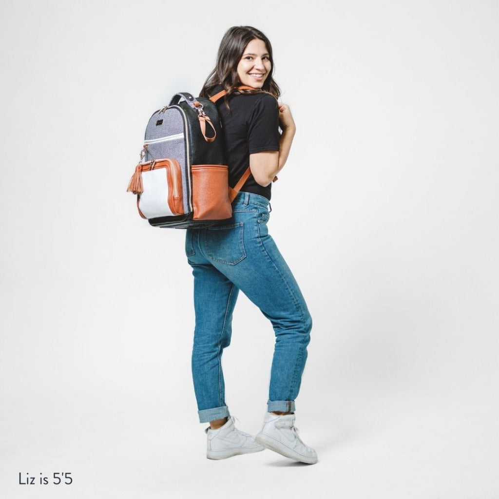 Boss Plus™ Bag Backpack Diaper Bag Coffee and Cream