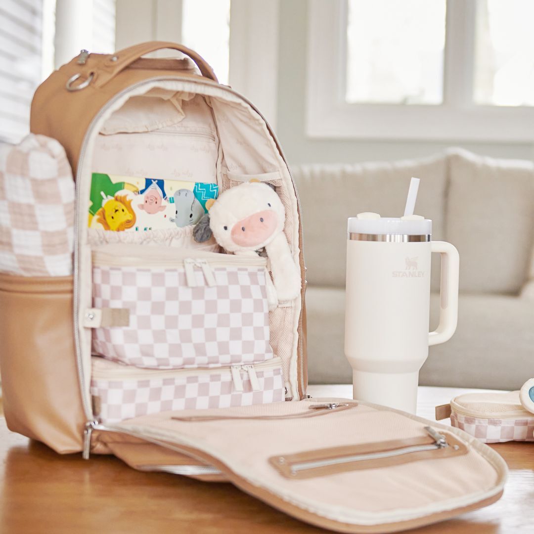 Packing Cubes Taupe Checkerboard