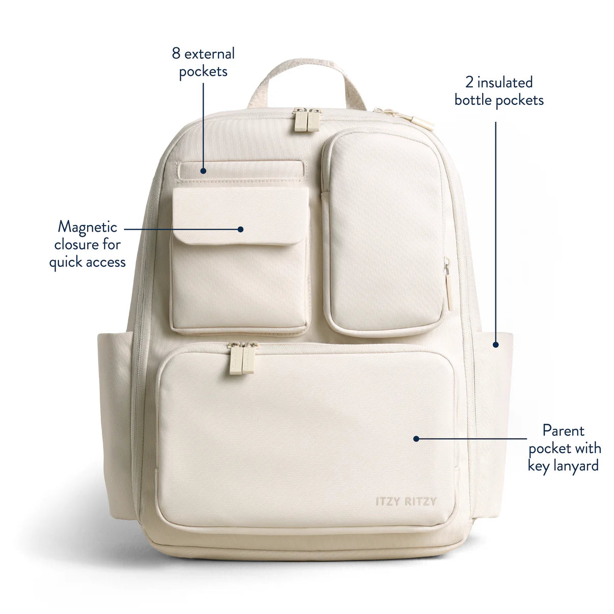 Belong Utility Backpack Diaper Bag Cream