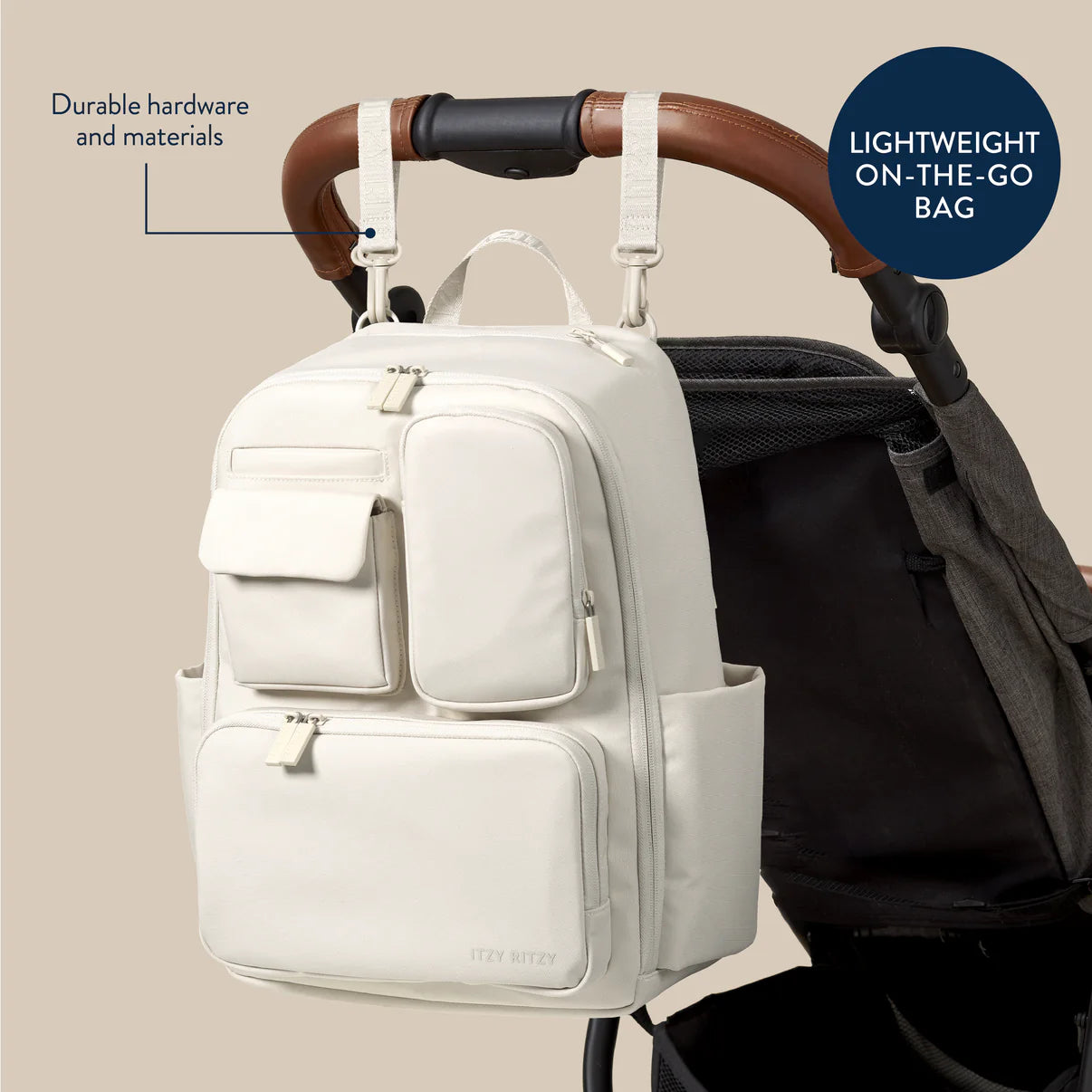 Belong Utility Backpack Diaper Bag Cream