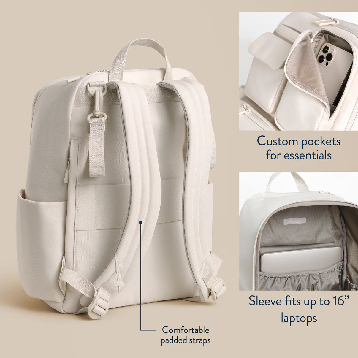 Belong Utility Backpack Diaper Bag Cream