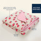 Itzy Muslin Blanket Strawberries and Cream