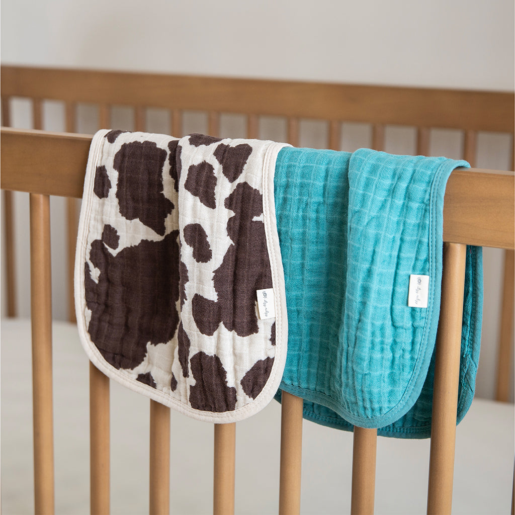 Itzy Burp Cloths Cow Print