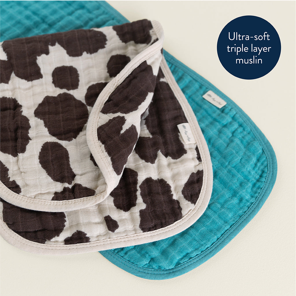 Itzy Burp Cloths Cow Print