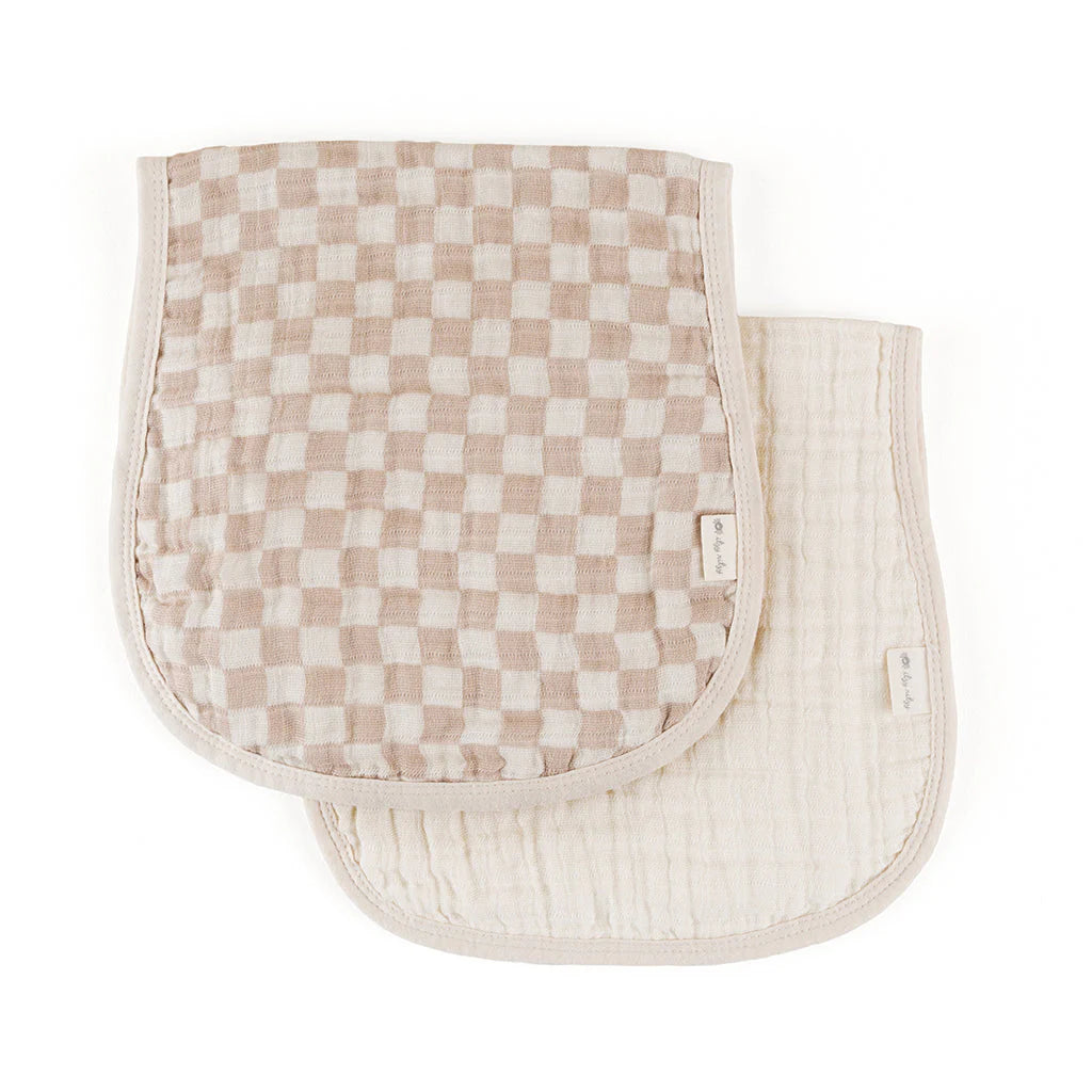 Itzy Burp Cloths Toast Checkerboard