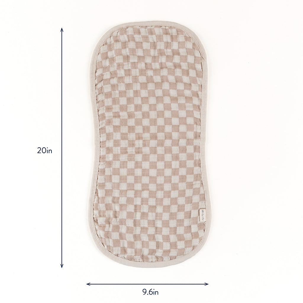 Itzy Burp Cloths Toast Checkerboard
