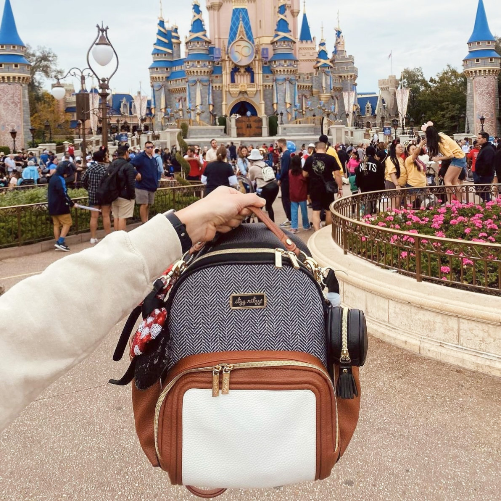 Itzy Mini Plu Diaper Bag Coffee and Cream