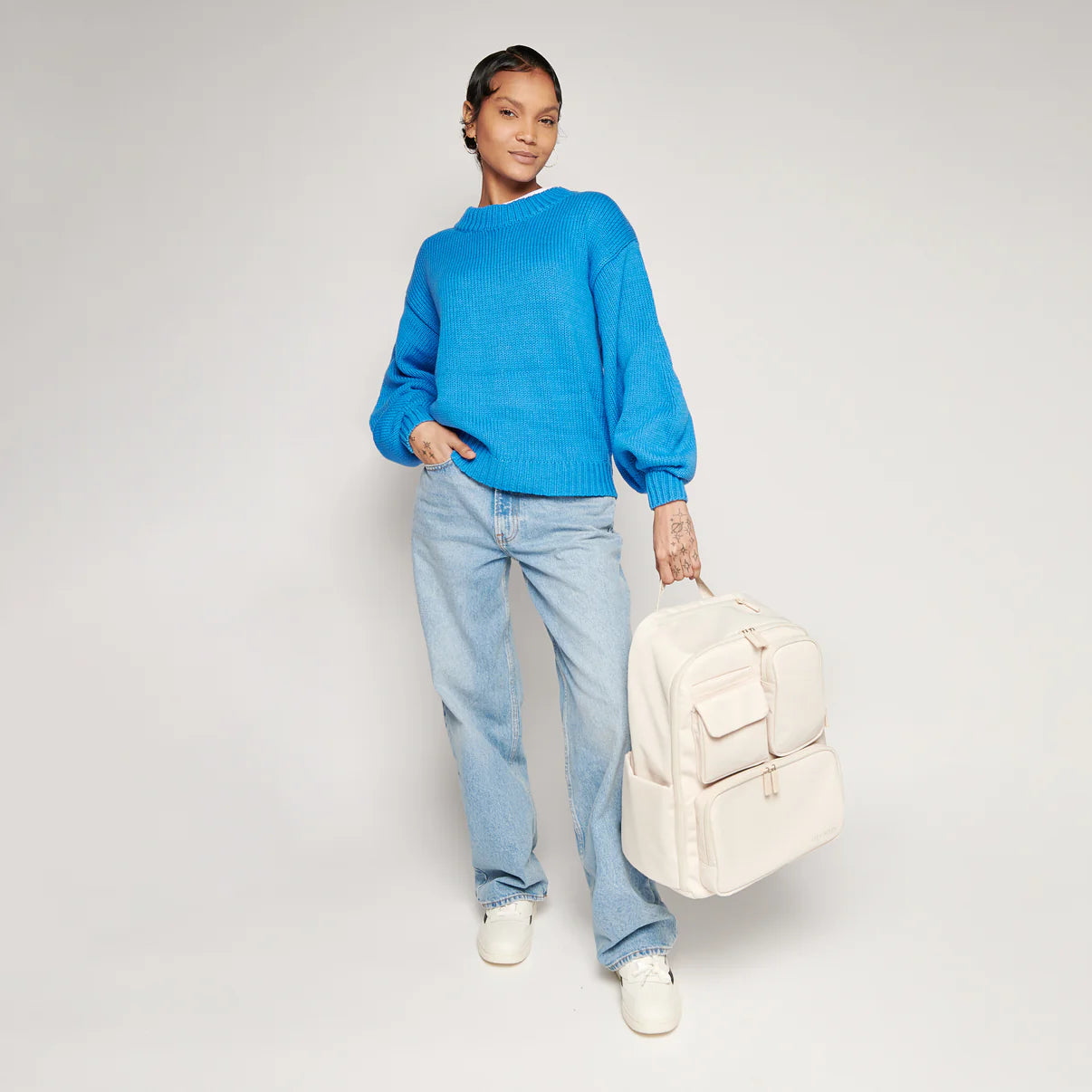 Belong Utility Backpack Diaper Bag Cream